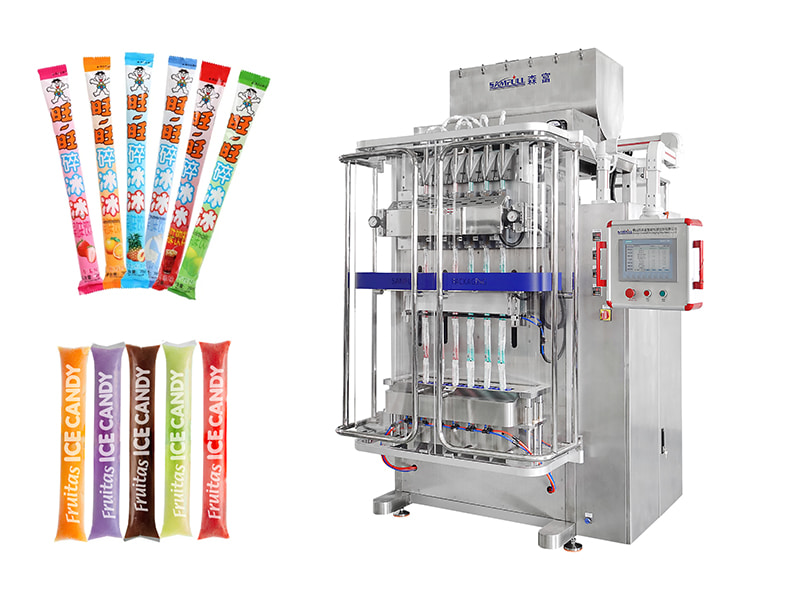 Ice Candy Yogurt Juice Stick Middle Seal Pouch Packing Machine