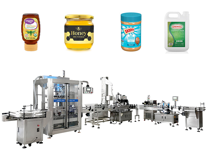 Honey Bottle Jar Filling Sealing Machine