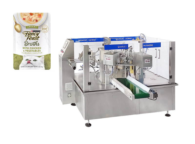 Creamy Cat Food Pouch Filling Sealing Machine