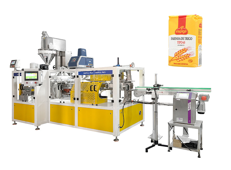 Flour Block Shape Bag Filling Packing Machine